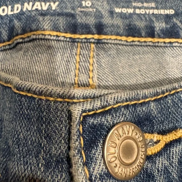 Old Navy Women's Straight Leg Blue Jeans Size 10 Short - Picture 2 of 5